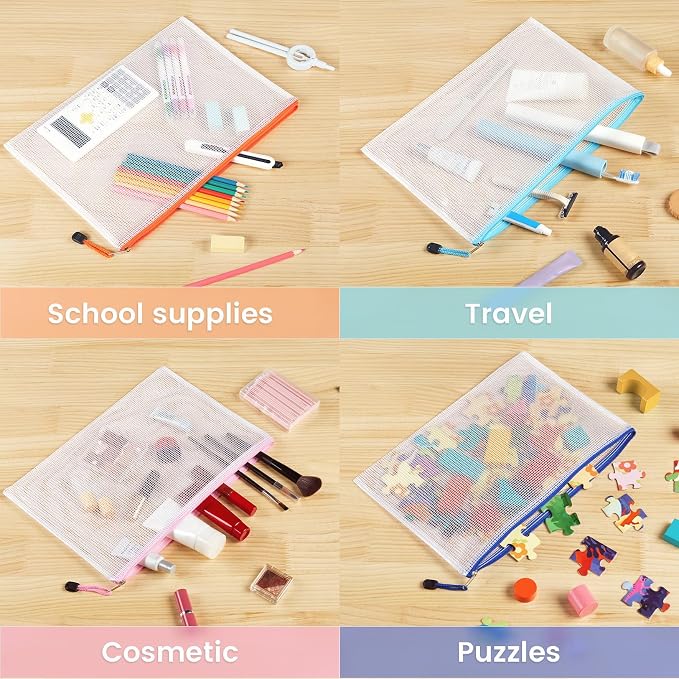 Sooez 24 Pack Mesh Zipper Pouch - Image 5