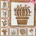 TIAMECH 8 Pcs Reusable Succulent Plants Cactus Stencils by TIAMECH