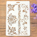 TIAMECH A4 Reusable Floral Edge Line Stencil by TIAMECH