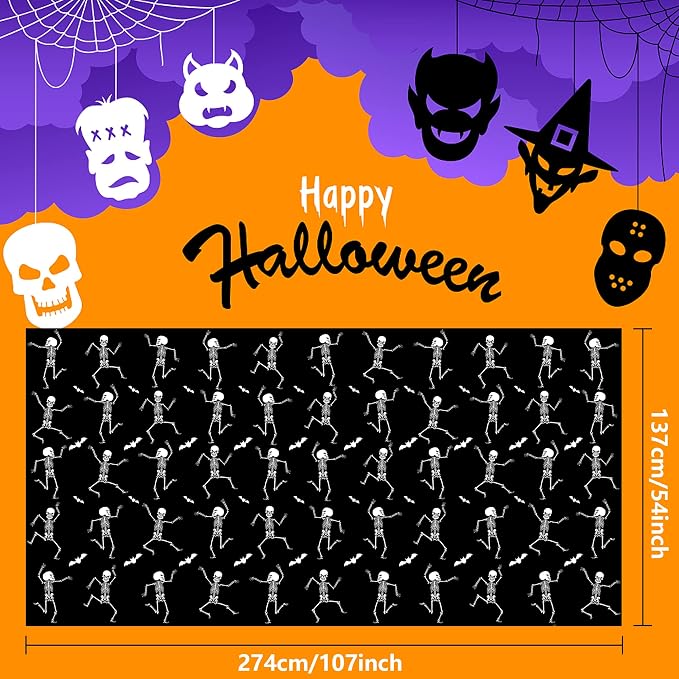 Iceyyyy 6 Packs Disposable Halloween Tablecloth - Image 2