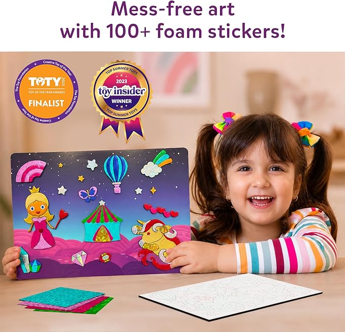 Skillmatics Foil Fun – Unicorns & Princesses, No Mess Art & Craft Kit | Craft - Image 4