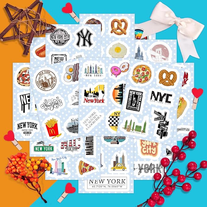BulbaCraft 100Pcs New York Stickers - Image 5