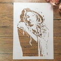 TIAMECH A4 Reusable Raincoat Girl Stencil by TIAMECH