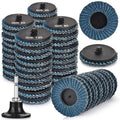 60PCS Die Grinder Sanding Disc, 2 Inch Flap Disc with 1/4 inch Holder, Roll Lock Flap Wheel for Stock and Rust Removal, Finishing, Grinding, Deburring, 40/60/80/120 Grits flappers