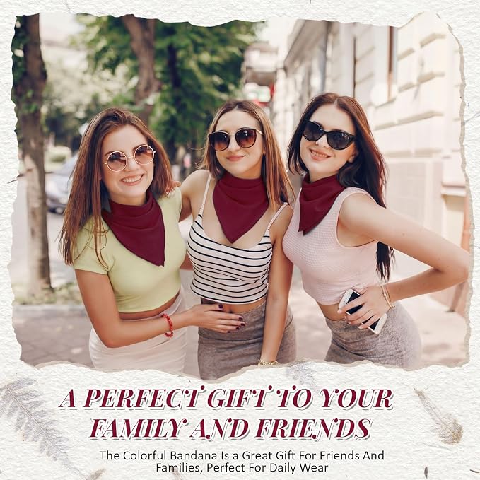 Suhine 100% Cotton Solid Bandanas Blank Bandanas Multifunctional Headband Scarf - Image 5