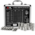 Annular Cutter Set 13 Pcs by S&F STEAD & FAST, Cutting Depth 1" Cutting Diameter 7/16" to 1-1/16" Inch, Mag Drill Bits Kit for Magnetic Drill Press, with 2 Pilot Pins