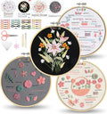 pindda Embroidery Kit for Beginners Adults, by pindda
