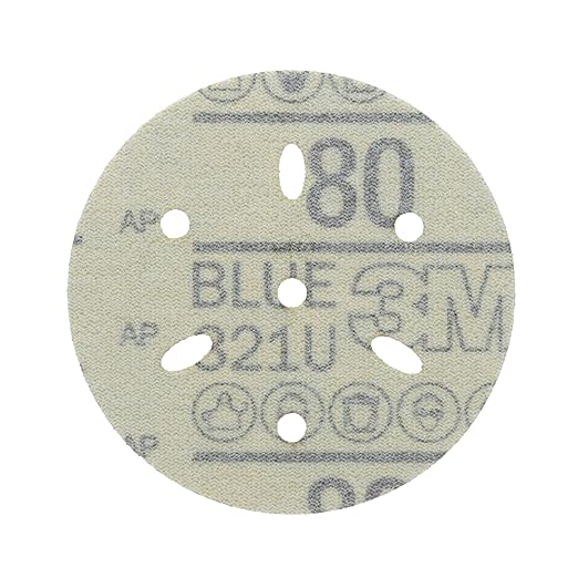 3m 3M-36142 Hookit Blue Abrasive Disc Multi-hole, 3 80 Grade