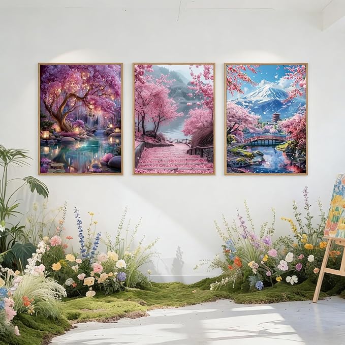 Gemozaic 3 Pack Fantasy Tree Diamond Painting Kits - Image 3