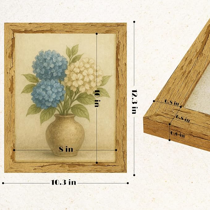 puthiac 8x10 Rustic Farmhouse Picture Frame, Natural Pine, 1 Pack | Distressed - Image 5