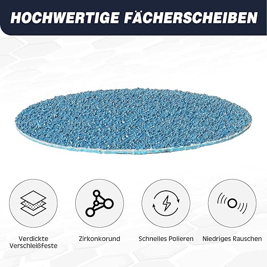 2 Inch Zirconia Sanding Discs, 49Pcs 4-Grit (40/60/80/120) Quick Change Discs with 1/4" Roll Lock for Die Grinder Surface Conditioning Sanding Discs for Rust Removal, Deburring & Polishing