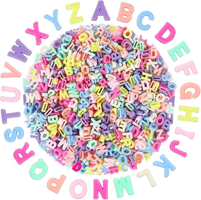 Augshy 700Pcs Large Alphabet Letter Beads by Augshy