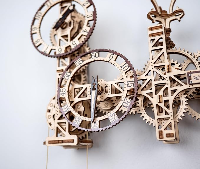 WOODEN.CITY Steampunk Wall Clock Kit – 3D Wooden Puzzle - Image 2