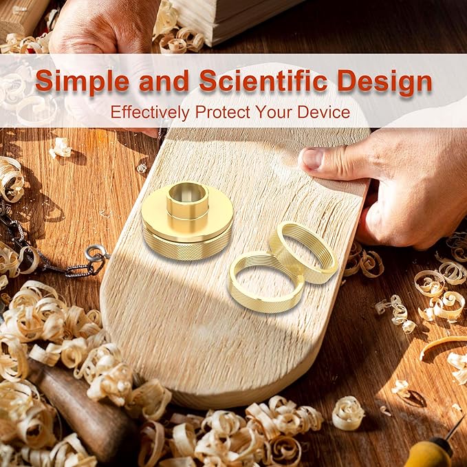 11 Pcs Premium Brass Router Template Guides Set - Fit Any Routers Sub-Base of The Porter Cable Style Router Bushing Guide Set with Carrying Case