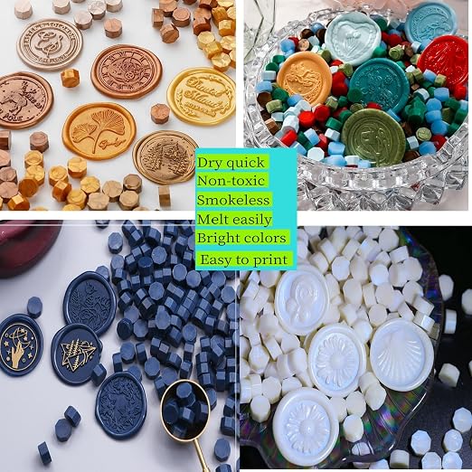 300Pcs Rose Gold Sealing Wax Beads, Vintage Wax Seal Beads - Image 3