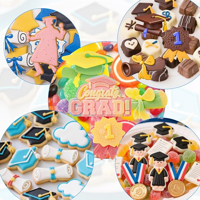 Palksky Graduation Silicone Molds, Grad Chocolate Candy Mold - Image 7