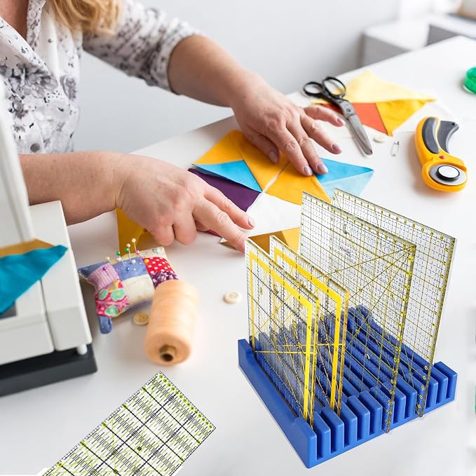 Storage Rack for Quilting Rulers, 12 Slot Ruler Holder Organizer and Storage - Image 5