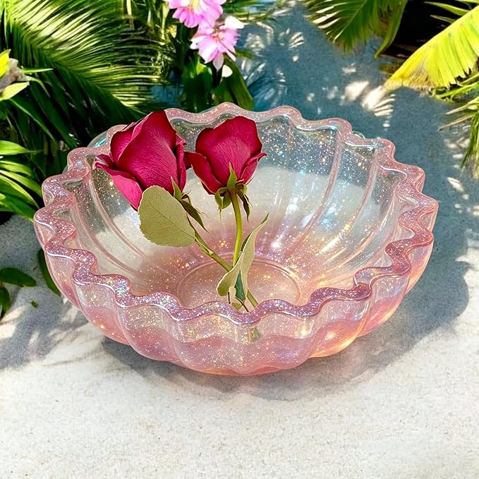 Resin Molds for Bowl, 5.24 x 1.65 inches Flower Tray Silicone Molds for Resin - Image 9