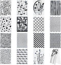 Hedume 16 Pieces Embossing Folders, 5.9" x 4.1" Embossing Machine Template by Hedume
