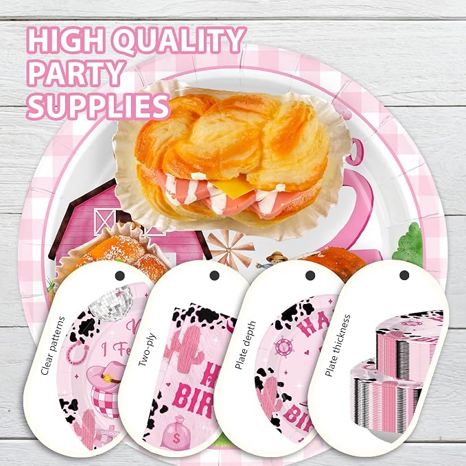 168Pcs Disco Cowgirl 1st Birthday Party Decorations - Image 3
