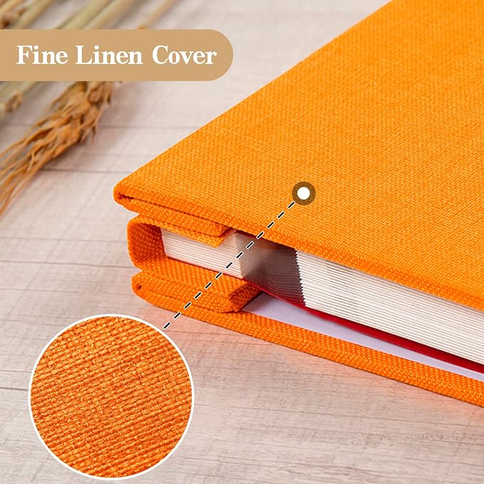 potricher Large Photo Album Self Adhesive 4x6 5x7 8x10 Pictures Linen Cover 40 - Image 5