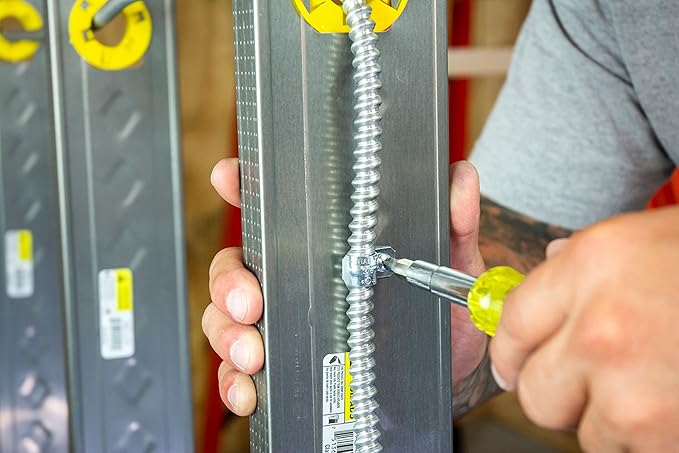 Halex – 3/8 Inch Flexible Metal Conduit (FMC) – 1 Hole Straps – 62180B – 200 Per Pack – Silver