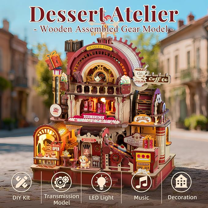 DIY 3D Wooden Puzzles for Adults, Dessert Atelier Electrically Powered – - Image 2
