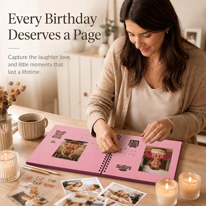 DIY Scrapbook Album 10x10 Inch 40 Pages, Hardcover Kraft Paper | Photo Book - Image 5