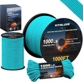 1000lb Paracord Rope, 4mm 12 Triple Strands Paracord, Heavy Duty Tactical Parachute Cord for Survival Gear, Camping, Hiking, and Ideal for Bracelets, Lanyards, Type III
