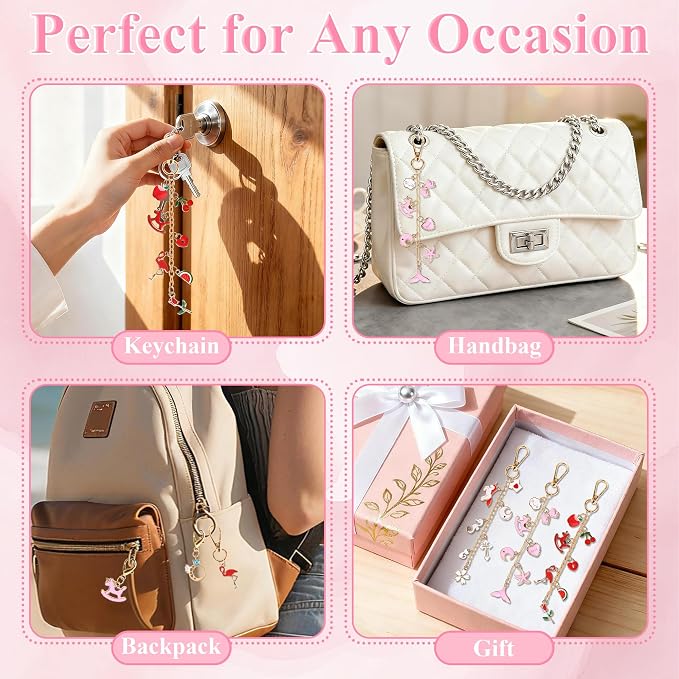 ZOYVUX 363Pcs Lip Gloss Charms Keychain Kit, DIY Bag Charm Kit - Image 6