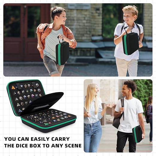 Aoriher 1 Pcs Dice Case with Removable Slotted Tray - Image 5