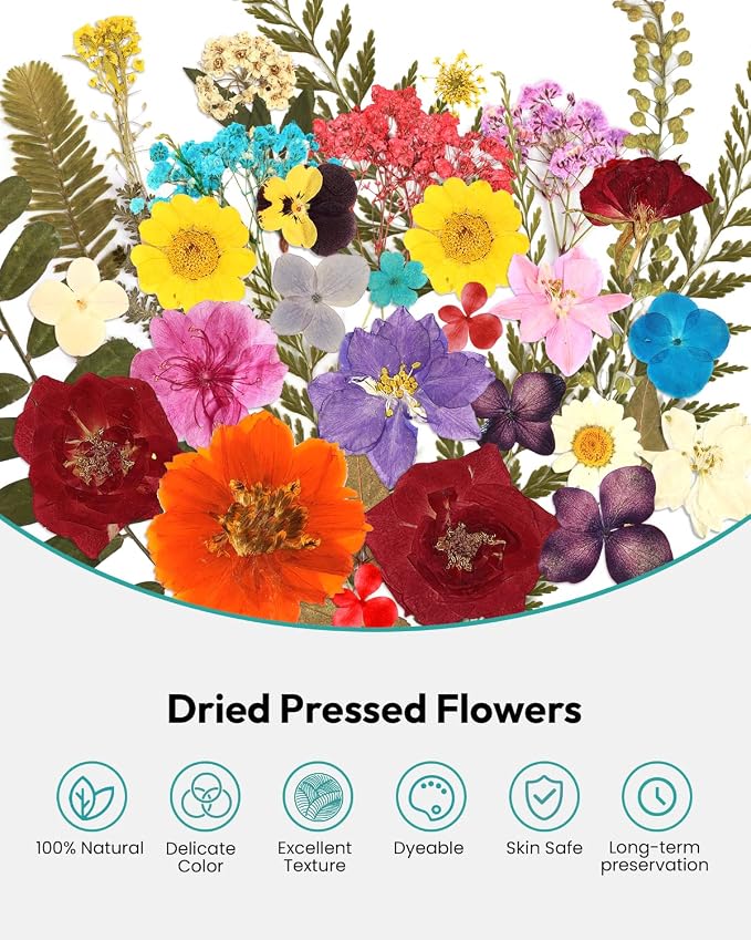 Dried Flowers, Resiners 174Pcs Pressed Flowers - Image 4