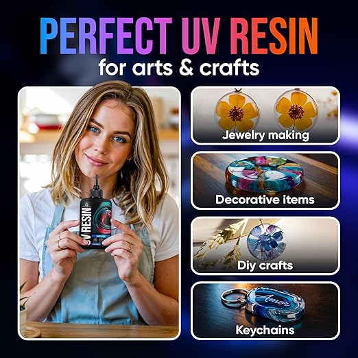 CRAFT RESIN 300g UV Resin Kit Hard Type Low Viscosity – Crystal Clear and - Image 2