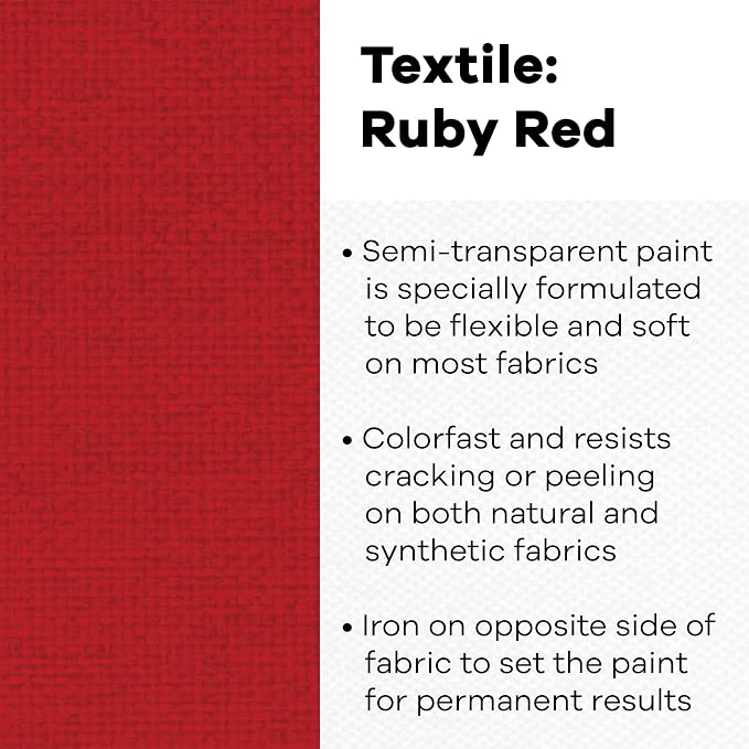 Textile Color Paint Ruby RED - Image 2