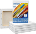 FIXSMITH Stretched White Blank Canvas- 5x7 Inch, 6 Pack, 100% Cotton, 5/8 Inch by FIXSMITH