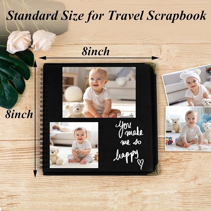 Joyberg Scrapbook 80 Pages, Scrapbooking Supplies 8 x 8 In, Scrapbook Album - Image 2