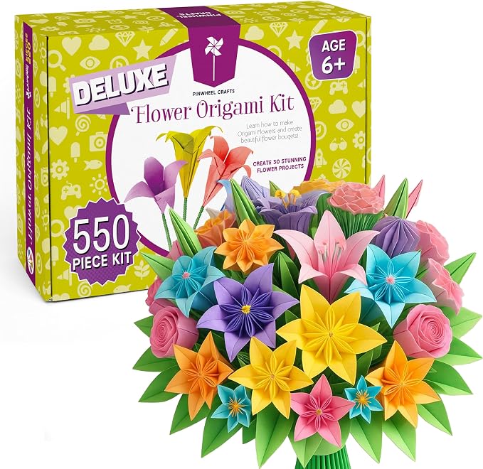 Pinwheel Crafts Flower Origami Kit by PinwheelCrafts