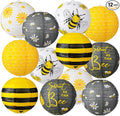 Panelee 12 Pcs Bee Party Decorations Paper Lanterns 8 Inch Hanging Round by Panelee