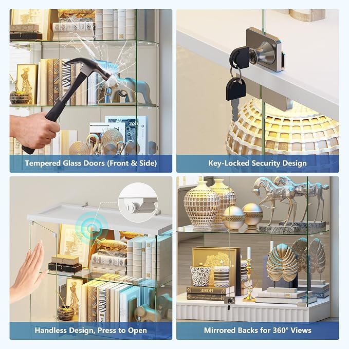 Glass Display Cabinet with RGB Lights - Image 7