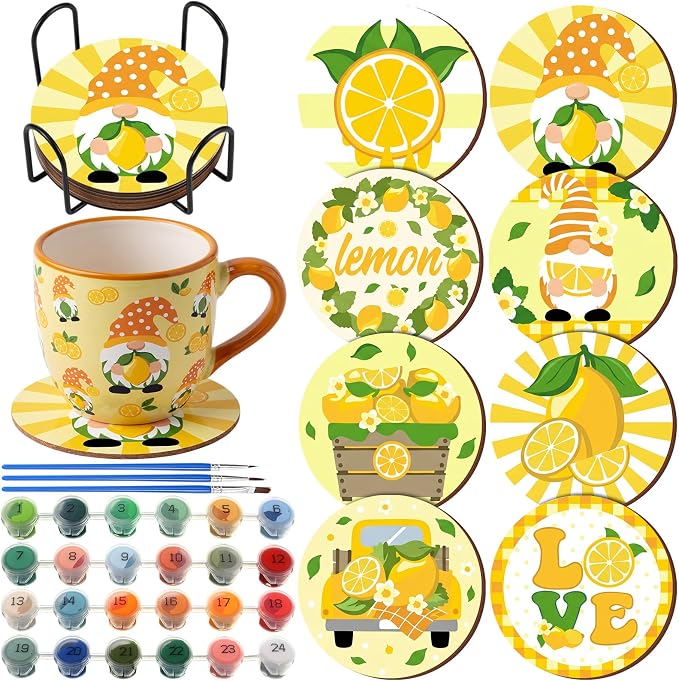 Reallnaive 8 Pcs Lemon Paint by Numbers Kit by Unknown