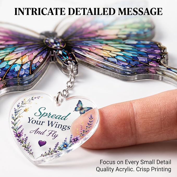 Devory Butterfly Suncatchers for Windows, 4 Inch Acrylic Decorative Hanging - Image 6