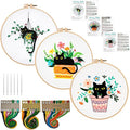 Nuberlic 3 Sets Cute Cat Embroidery Kit by Nuberlic