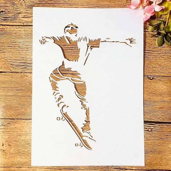 TIAMECH A4 Reusable Skateboarding Sports Stencil by TIAMECH