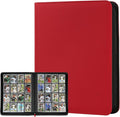 16 Pocket Ringless Side Loading Trading Card Binder, 1024 Cards PU Fixed Page by GERMUN