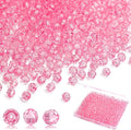 BONNY BOXX 1000pcs 6mm Acrylic Faceted Round Crystal Beads Transparent Pink by BONNY+BOXX