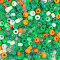 1100 Pcs Mixed Green White Orange Plastic Cylindrical, Round Pony Beads by anpiwshjo