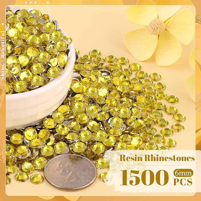 1500PCS 6mm Resin Rhinestones Bulk - Image 2