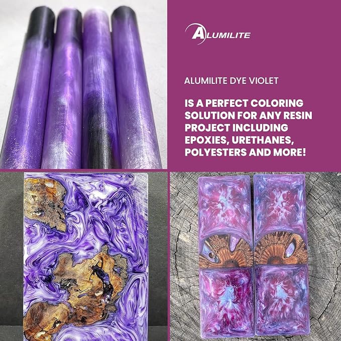 Alumilite Liquid Dye Violet 1 Oz, Highly Concentrated Dye - Image 2