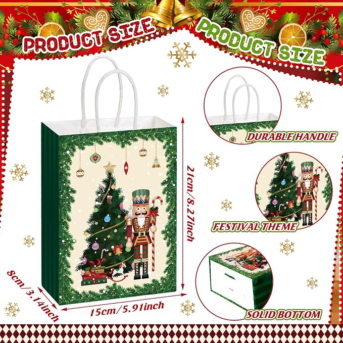 Kolldenn 24 Pcs Christmas Nutcracker Party Favors Bags Christmas Goodie Gift - Image 2