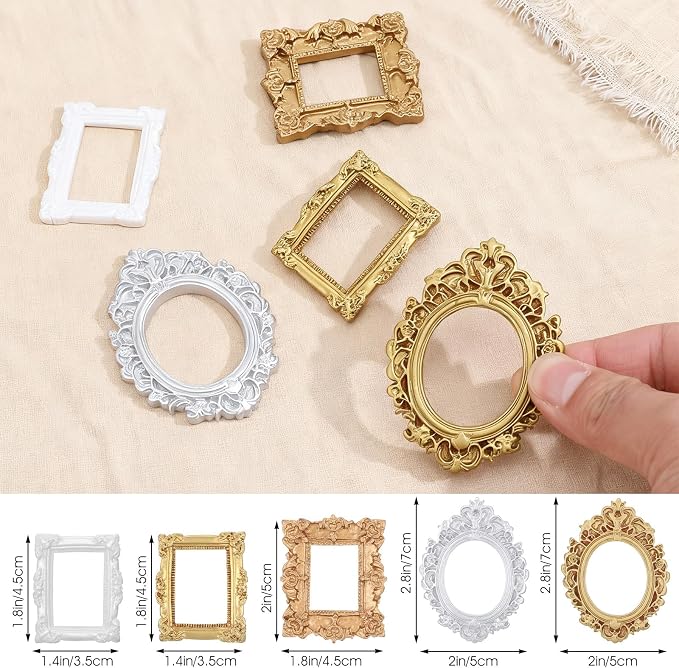 YUXIANLB 5 Pcs Miniature Dollhouse Mirror Set - Image 2